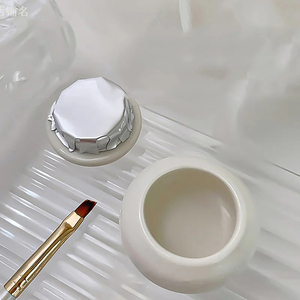 Nuova tazza di ceramica acrilico per Nail Art strumento rosa cuore piatto polvere tazza di vetro liquido con coperchio <span class=keywords><strong>Dappen</strong></span> piatto - Product Image 4