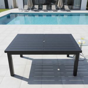 <span class=keywords><strong>Table</strong></span> de <span class=keywords><strong>jardin</strong></span> extensible pour 6 à 10 personnes, <span class=keywords><strong>table</strong></span> rectangulaire en aluminium <span class=keywords><strong>avec</strong></span> <span class=keywords><strong>trou</strong></span> pour <span class=keywords><strong>parasol</strong></span>, pour repas en plein air, <span class=keywords><strong>jardin</strong></span>, cour, réunion, fête - Product Image 3