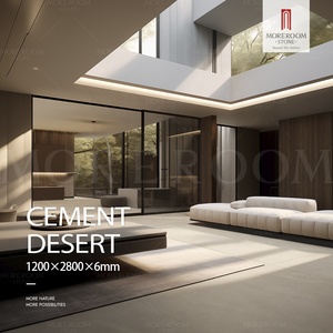 Dalles de porcelaine mince Foshan Firebrick 1200x2800mm, grande taille, couleur unie, en pierre frittée pour sol et mur intérieurs - Product Image 3