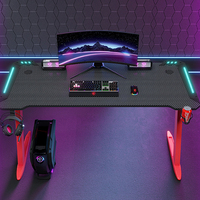 Bureau de jeu réglable 2025, table de sport électronique en fibre de carbone de 100 cm, cadre en métal robuste, bureau d'ordinateur commercial