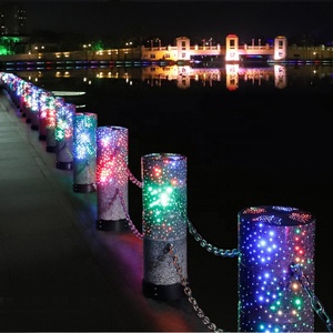 Aydınlık anti-çarpışma ayağı LED aydınlatma sokak trafik bariyerleri doğal granit taş direkleri park yolu direkleri - Product Image 2