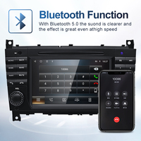 HFMidia Lecteurs multimédias vidéo pour voiture Android AUTO Carplay 7 pouces Radio Bluetooth GPS Navigation pour Mercedes Benz Classe C W203 RDS
