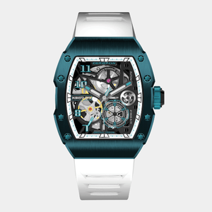<span class=keywords><strong>Reloj</strong></span> de Pulsera Mecánico de Lujo <span class=keywords><strong>para</strong></span> Hombre, con Correa de Goma y Logotipo OEM, Diseño de Esqueleto Automático - Product Image 6