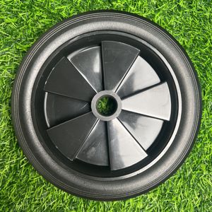 Ruota Girevole in Gomma Piena da 8 Pollici, Capacità di Carico 80kg, Silenziosa, Durevole, Antiscivolo, Senza Freno, per Carrelli da Pulizia Alberghieri - Product Image 1