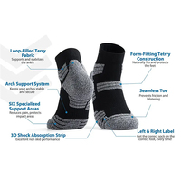 Chaussettes de course personnalisées Coolmax Athletic Sport Quarter Running Socks LycraCompression Running Socks