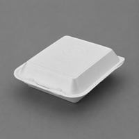 Boîte à lunch jetable en mousse T83S de 8 pouces à 3 compartiments, boîte d'emballage pour hamburger, boîte à hamburger biodégradable pour la restauration rapide