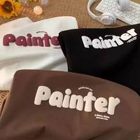 Kaos Polos Pria 100% Katun, Kaos Wanita 3D Puff Fashion, Desain Ukuran Besar Custom Print