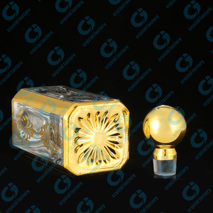 Bottiglie di vetro del Decanter dell'olio del profumo dell'esposizione di vetro al dettaglio vuote di forma quadrata di vendita calda CJ-250ML - Product Image 6