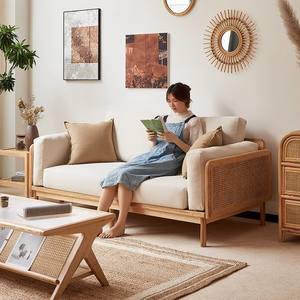 <span class=keywords><strong>Canapé</strong></span> <span class=keywords><strong>rétro</strong></span> en rotin tissé en bois massif chez l'habitant salon maison loisirs combinaison <span class=keywords><strong>canapé</strong></span> - Product Image 4