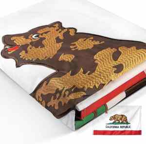 Bandera de <span class=keywords><strong>California</strong></span> Republica, 210D Nylon Impermeable, 3x5 Pies, Bordado Resistente de Oso y Estrella, 4 Hileras de Costuras, Extremos Reforzados - Product Image 5