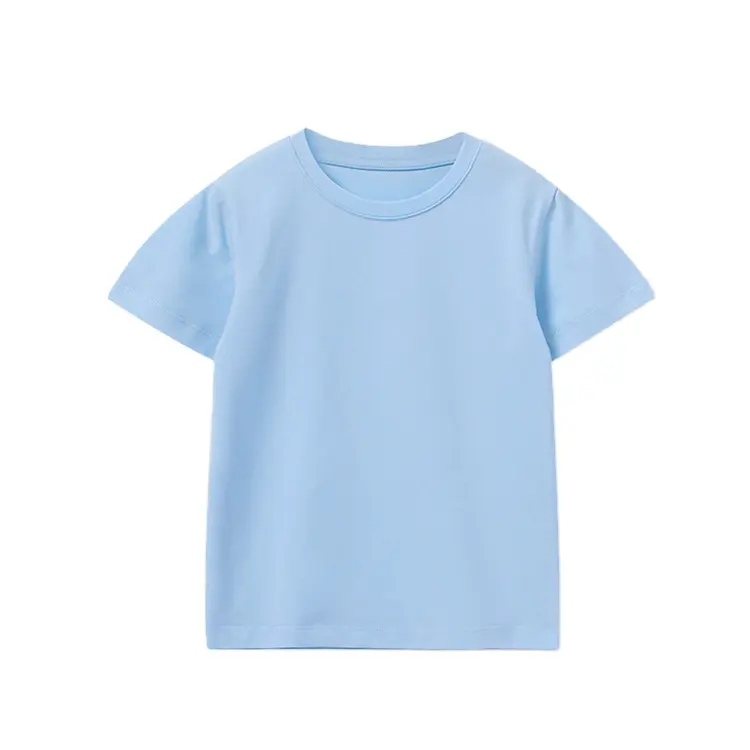 पर्यावरण के अनुकूल गर्मियों कपास बच्चे टी कपड़े कस्टम मुद्रित 100% कार्बनिक कपास बच्चों टी शर्ट