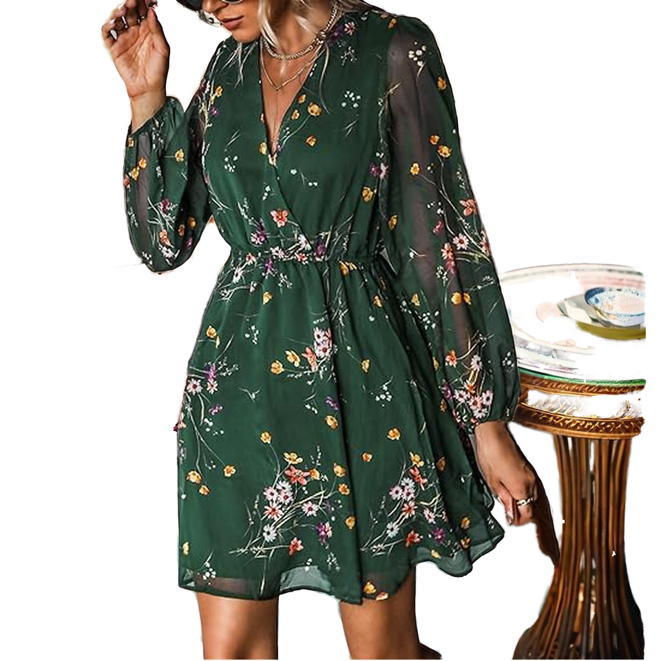 western chiffon dresses Odette Pink Chiffon Stitched Printed Indo Western Dress For Women