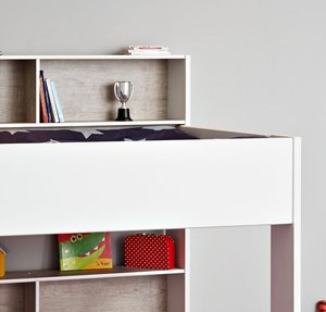 Gỗ hiện đại giường tầng với lưu trữ cho trẻ em đôi/kích thước đầy đủ thiết kế bền cho trẻ mới biết đi để sử dụng người lớn - Product Image 3