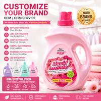 Détergent à lessive concentré floral de haute qualité pour machine à laver, élimination des taches, désodorisation, vente en gros d'usine 5L OEM ODM