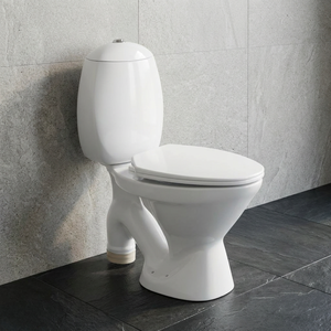 โถสุขภัณฑ์เซรามิคแบบสองชิ้น ระบบ Washdown พร้อมท่อน้ำทิ้งแบบ P-Trap สำหรับห้องน้ำ ขายส่ง - Product Image 3