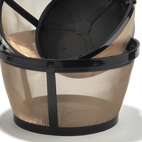 Panier-filtre à café réutilisable en maille dorée, filtre à café en acier inoxydable pour cafetières de 4 à 12 tasses
