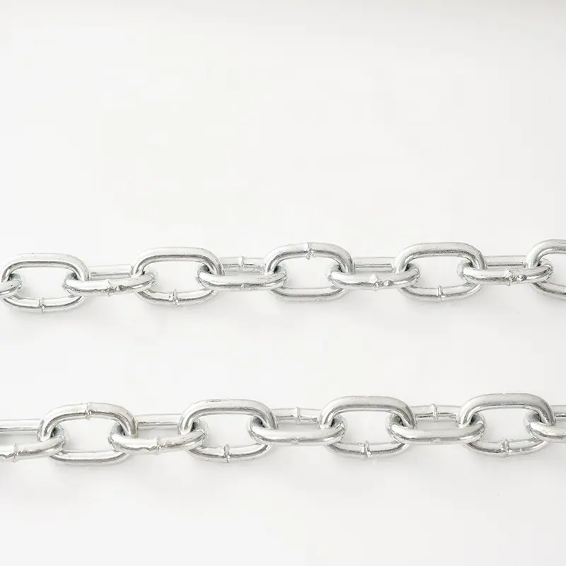 Melhor Venda Soldada DIN766 Aço Curto Galvanizado Link Chain