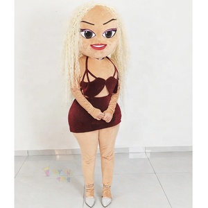 Disfraz de Mascota Personalizable Impreso en 3D de Chica Bailarina Sexy, Supermodelo, Lencería, Stripper, Personaje Femenino con Cabello Rizado <span class=keywords><strong>para</strong></span> <span class=keywords><strong>Halloween</strong></span> - Product Image 6