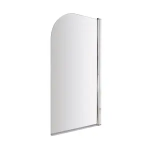 PTB 6mm Wetroom Swing Round Bathroom Screen With Fixed Panel Quadrant shower Enclosure