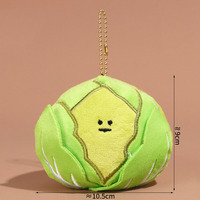 Peluches en forme de légumes : Brocoli, Chou, Maïs, Pousse de bambou – Porte-clés mignons en peluche pour sacs, pendentifs en peluche