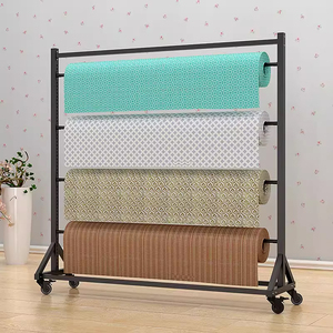 Hiển thị đứng với bánh xe thích hợp cho đẩy được sử dụng để hiển thị các loại vải dệt Thảm khăn trải bàn và da CuộN - Product Image 4