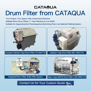 Filtro de Tambor Rotatorio de 100m³/h Fabricado en Fábrica para Tratamiento de Agua en Sistemas de Acuicultura - Product Image 3