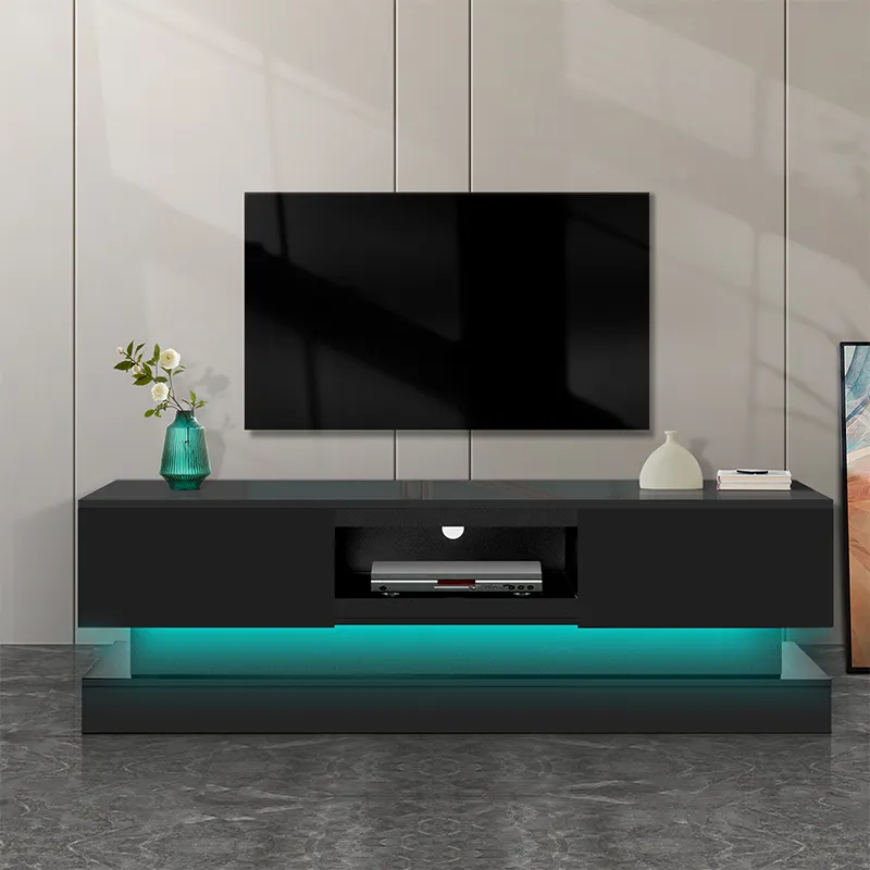 2023 oturma odası mobilya kulpsuz ahşap TV dolabı zemin televizyon standı