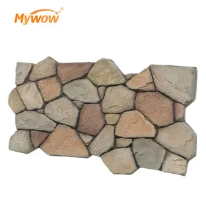 1200x600MM Customized 3D PU Culture Brick Stone Big Slab PU Rock Slab Faux Wall Panel