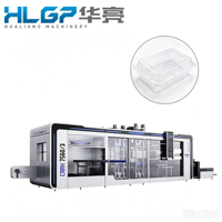 Machine de formage mécanique HUALIANG 750x600mm pour boîtes de restauration rapide, matériau HIPS, 45 cycles/min, contrôle PLC, haute productivité, 380V