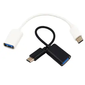 USB C에 USB 어댑터 유형 C 남성 USB 3.1 여성 OTG 케이블 변환기 블랙 화이트