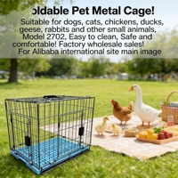 Jaula Plegable, Resistente y Moderna para Mascotas, Ecológica, Modelo 2702, para Todas las Estaciones, Cómoda y Fácil de Limpiar |   Perros, Gatos, Conejos, Pollos