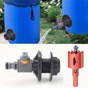 Kit combiné <span class=keywords><strong>d</strong></span>'ouvre-prise fileté en plastique 3/4'' pour <span class=keywords><strong>arrosage</strong></span> de jardin, robinet de seau <span class=keywords><strong>d</strong></span>'eau de pluie et valve à embout - Product Image 5