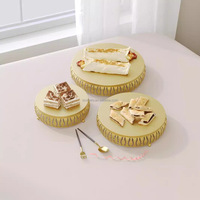 Soporte para Pastel Estilo Europeo, Accesorios para Bodas, Plato para Pastel con Encaje, Adornos Dorados para Mesa de Postres de Boda, Soporte para Pastel de Hierro Personalizable