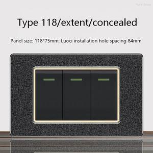 แผงพีซีสีดำด้าน 2 ชุด พร้อมไฟแสดงสถานะ LED แบบทางเดียว 16A สวิตช์เปิด/ปิด สำหรับบันได ผนัง สวิตช์อเนกประสงค์ - Product Image 5