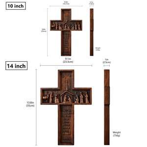 Croix en bois <span class=keywords><strong>de</strong></span> la Nativité avec verset biblique, croix murale chrétienne <span class=keywords><strong>de</strong></span> Noël représentant la naissance <span class=keywords><strong>de</strong></span> Jésus pour la décoration <span class=keywords><strong>de</strong></span> l'église et <span class=keywords><strong>de</strong></span> la maison - Product Image 6