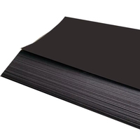 Hojas de Cartón Reciclable Ecológicas Negras con Tamaño Personalizado para Cubiertas de Papelería, Carpetas de Archivo y Productos de Oficina