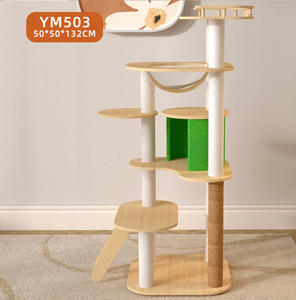 Árvore para Gatos de Chão ao Teto em MDF <span class=keywords><strong>2026</strong></span>, Plataforma de Salto, Estrutura de Escalada para Gatos, Casa para Animais de Estimação, Torre de Madeira com Sisal - Product Image 5
