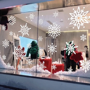 Anno nuovo e decorazioni di natale adesivo statico in PVC fiocco di neve vetro porta decalcomanie scena disposizione <span class=keywords><strong>adesivi</strong></span> di natale - Product Image 2