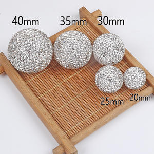 Cuentas de arcilla polimérica redondas de diamantes de imitación Shambhala de 4-10mm para hacer joyas, Bola de discoteca de cristal para pendiente, collar, pulsera - Product Image 5