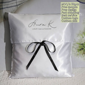 Luxury Hair <b>Extension</b> Bag Portable Custom Logo Printed Satin Envelope Clothes Lingerie Storage Pouch Silk Satin Hair Bags - Product Image 2