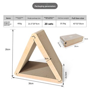 Penjualan Laris Grosir Papan Garukan Kucing Lipat Segitiga Enam Sisi Dapat Digunakan dari Karton Bergelombang. - Product Image 5