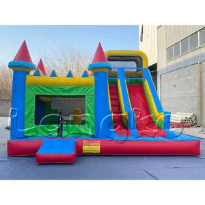 Детский коммерческий надувной батут Moonwalk, огромный прыгающий замок, сухой и влажный прыгающий домик, комбинированная горка