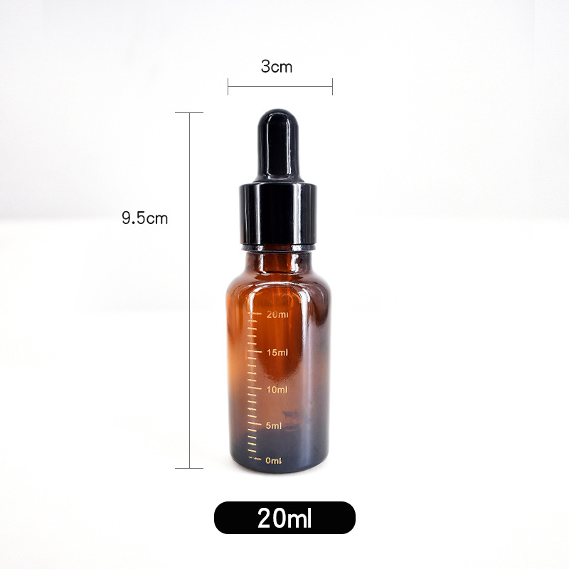 15ml 20ml 30ml 50ml glass skin care Essential oil bottle frosted amber dropper essence bottle