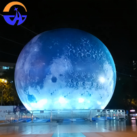 Boule de lune géante gonflable Chenghuang Oxford avec lumières LED pour événements, fêtes, spectacles, décoration de scène, jouet gonflable en forme de lune de dessin animé