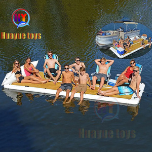 Île flottante gonflable <span class=keywords><strong>en</strong></span> gros, bateau ponton, radeau, plateforme <span class=keywords><strong>de</strong></span> quai <span class=keywords><strong>de</strong></span> yacht pour se baigner au <span class=keywords><strong>soleil</strong></span> - Product Image 2
