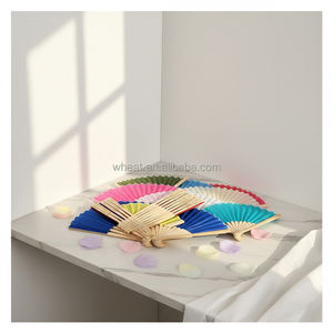 <span class=keywords><strong>Abanicos</strong></span> de Mano Elegantes y Portátiles de Tela de Bambú y Seda <span class=keywords><strong>para</strong></span> Regalos de Boda y Fiestas - Product Image 6