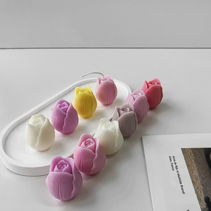 Cetakan Lilin Tulip 3D Buatan Tangan Aromaterapi Dekorasi Cetakan Silikon Berbentuk Bunga Tulip untuk Pembuatan Lilin - Product Image 6