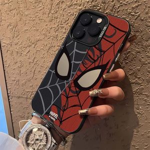 Cover per iPhone 17 con Stampa Cartoon di Spider-Man Nero e Rosso, Custodia in Stile Fumetto per iPhone 16 15 14 13 12 11 Pro Max - Product Image 3