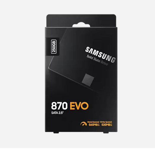 New for 870 EVO 250GB/500GB/1TB/2TB 2.5" SATA III Internal SSD for Laptop with 501-600MB/s Read/Write Speed 1 Year Warranty