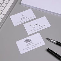 Cartes de visite vierges imprimables, papier cartonné perforé pour imprimantes jet d'encre et laser, 10 cartes par feuille - (Blanc)